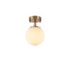 Vintage Copper Chandelier, 15x23 cm, E14 Socket | Modern Glam Design, Metal Body & Glass Cap