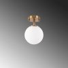 Vintage Copper Chandelier, 15x23 cm, E14 Socket | Modern Glam Design, Metal Body & Glass Cap