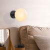 Opviq, 942FLG2110, Modern Wall Lamp, Black & Cream, 15 x 15 cm | Metal Body, Glass Cap, IP20 | Stylish Industrial & Scandinavian Design for Home Decor