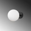 Opviq, 942FLG2110, Modern Wall Lamp, Black & Cream, 15 x 15 cm | Metal Body, Glass Cap, IP20 | Stylish Industrial & Scandinavian Design for Home Decor