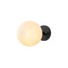 Opviq, 942FLG2110, Modern Wall Lamp, Black & Cream, 15 x 15 cm | Metal Body, Glass Cap, IP20 | Stylish Industrial & Scandinavian Design for Home Decor