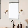 Vintage Wall Lamp with Metal Body & Glass Cap, 15 x 27 x 25 cm | E14 Socket, Max 40W, IP20 | Elegant Copper Design for Glam & Scandinavian Decor