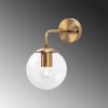Vintage Wall Lamp with Metal Body & Glass Cap, 15 x 27 x 25 cm | E14 Socket, Max 40W, IP20 | Elegant Copper Design for Glam & Scandinavian Decor