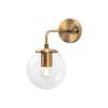 Vintage Wall Lamp with Metal Body & Glass Cap, 15 x 27 x 25 cm | E14 Socket, Max 40W, IP20 | Elegant Copper Design for Glam & Scandinavian Decor