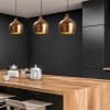 Elegant Copper Chandelier, Adjustable Height, 20x20x35 cm