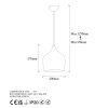 Elegant Copper Chandelier, Adjustable Height, 20x20x35 cm