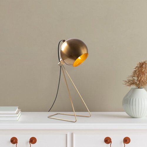 Vintage Copper Table Lamp, Metal Body, 28x15x45 cm