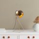 Vintage Copper Table Lamp, Metal Body, 28x15x45 cm