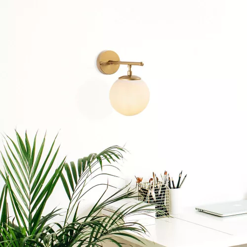 Opviq , 942FLG2153 , Roe - 10725 , Bright gold Color , Wall lamp