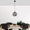 Modern Black Chandelier, Metal Body, Adjustable Height