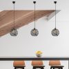 Modern Black Chandelier, Metal Body, Adjustable Height