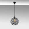 Modern Black Chandelier, Metal Body, Adjustable Height