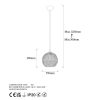 Modern Black Chandelier, Metal Body, Adjustable Height