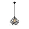 Modern Black Chandelier, Metal Body, Adjustable Height