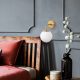 Elegant Gold Wall Lamp, Metal & Glass, 15x21x27 cm