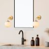 Elegant Gold Wall Lamp, Metal & Glass, 15x21x27 cm
