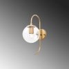 Elegant Gold Wall Lamp, Metal & Glass, 36 cm | Bohemian & Glam Design, E14 Socket, IP20