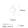 Elegant Gold Wall Lamp, Metal & Glass, 36 cm | Bohemian & Glam Design, E14 Socket, IP20