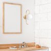 Elegant Gold Wall Lamp, Metal & Glass, 36 cm | Bohemian & Glam Design, E14 Socket, IP20