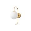 Elegant Gold Wall Lamp, Metal & Glass, 36 cm | Bohemian & Glam Design, E14 Socket, IP20