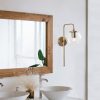 Vintage Copper Wall Lamp, Metal Body, 15x28x43 cm | E14 Socket, Modern Glam Design for Home & Hotel