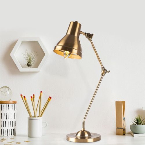 Vintage Metal Table Lamp, Copper, 16x27x55 cm | IP20, E14