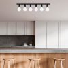 Industrial Chandelier, Metal Body, Black & White Design
