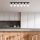 Industrial Chandelier, Metal Body, Black & White Design