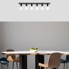 Industrial Chandelier, Metal Body, Black & White Design