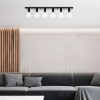Industrial Chandelier, Metal Body, Black & White Design