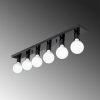 Industrial Chandelier, Metal Body, Black & White Design