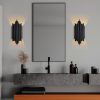 Black Metal Wall Lamp, 22x50 cm, Stylish & Functional