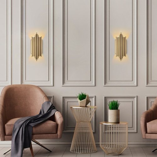 Opviq , 942FLG1876 , Reis - 13341 , Gold Color , Wall lamp