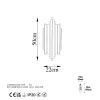 Chrome Wall Lamp, Metal Body, 22x50x11 cm, IP20