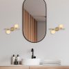 Elegant Wall Lamp, Gold Metal Body, 40 x 12 x 26 cm | Glass Cap, IP20, 2 x G9 Socket (Bulb Not Included) | Modern Scandinavian Design for Glamorous Spaces