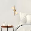 Elegant Wall Lamp, Gold Metal Body, 40 x 12 x 26 cm | Glass Cap, IP20, 2 x G9 Socket (Bulb Not Included) | Modern Scandinavian Design for Glamorous Spaces