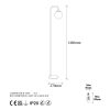 Opviq, 942FLG1337, Vintage Metal Floor Lamp, Copper, 27x27x146 cm | Modern Design, Stylish Home Lighting