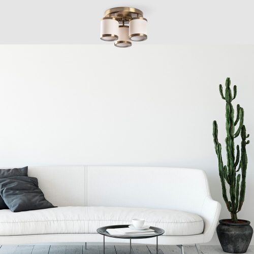 Vintage Glam Chandelier, Metal Body, 40 x 40 x 22 cm