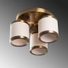 Vintage Glam Chandelier, Metal Body, 40 x 40 x 22 cm