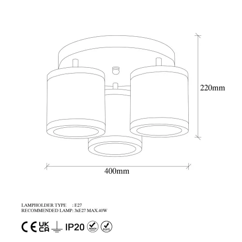 Opviq , 942FLG1366 , Way - 11625 , Vintage Style , Chandelier , E27