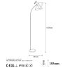 Vintage Metal Floor Lamp, 162 cm, E27 Socket, Modern Design