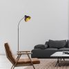Modern Floor Lamp, Black & Antique, 162 cm | Metal Body, E27 Socket, Stylish Industrial Design