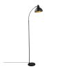 Modern Floor Lamp, Black & Antique, 162 cm | Metal Body, E27 Socket, Stylish Industrial Design