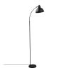 Modern Floor Lamp, Black & Antique, 162 cm | Metal Body, E27 Socket, Stylish Industrial Design