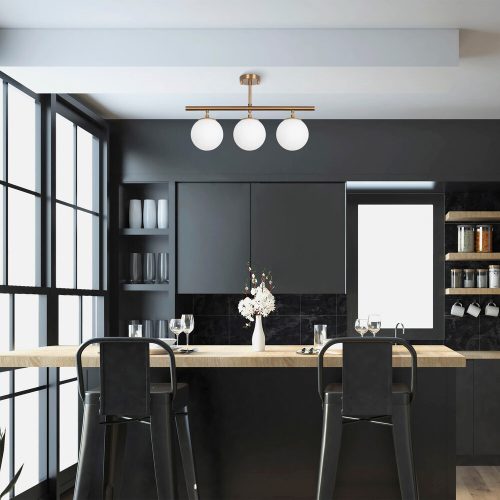 Elegant Vintage Chandelier, 60 x 15 cm, Copper Metal | Modern Glam Design, Ideal for Home Decor