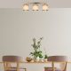 Vintage Glam Chandelier, Metal Body, 66 x 15 x 21 cm