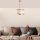 Vintage Glam Chandelier, Metal Body, 50x50x84 cm | 3x E27 Socket, Elegant Design for Modern Spaces