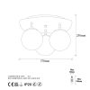 Modern Gold Chandelier, Metal Body, 37x44x25 cm | Elegant Design for Glam & Scandinavian Spaces