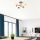 Modern Vintage Chandelier, Metal & Glass, 81x81cm