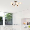 Modern Vintage Chandelier, Metal & Glass, 81x81cm